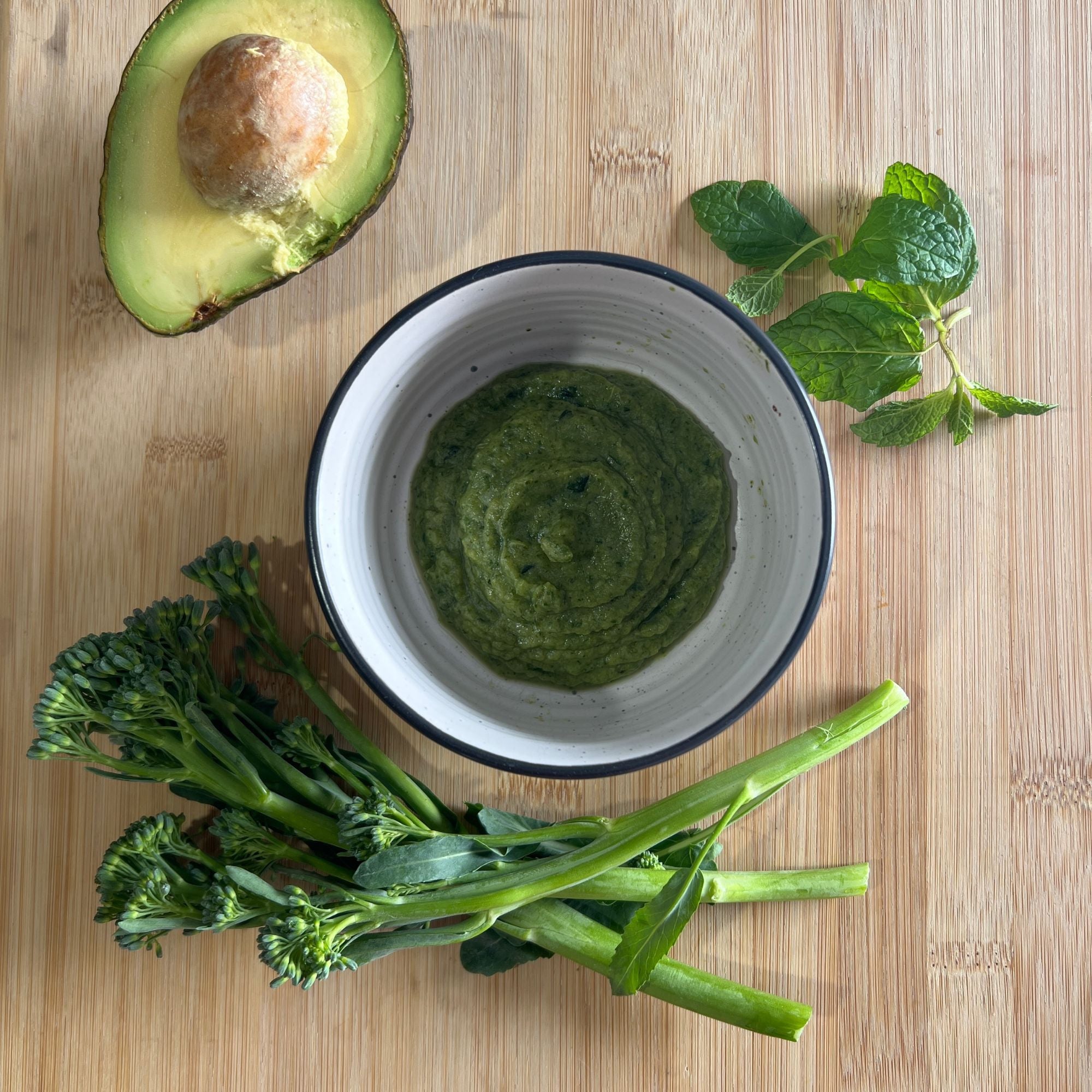 Food Puree Avocado Puree For Baby Broccoli, Avocado, Mint (4 Month