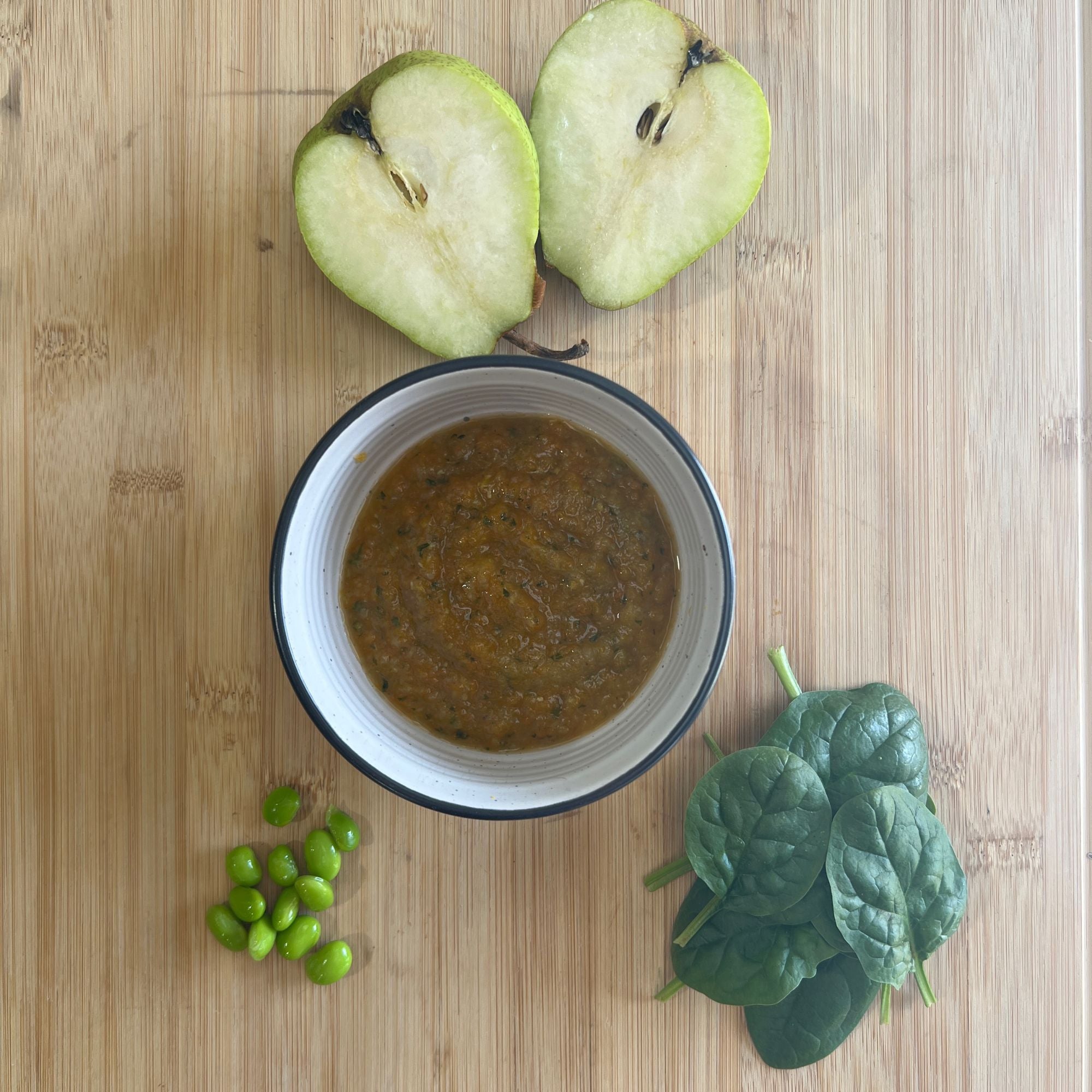 Recipes Homemade Purees For Month Old Pear, Spinach Edamame (6