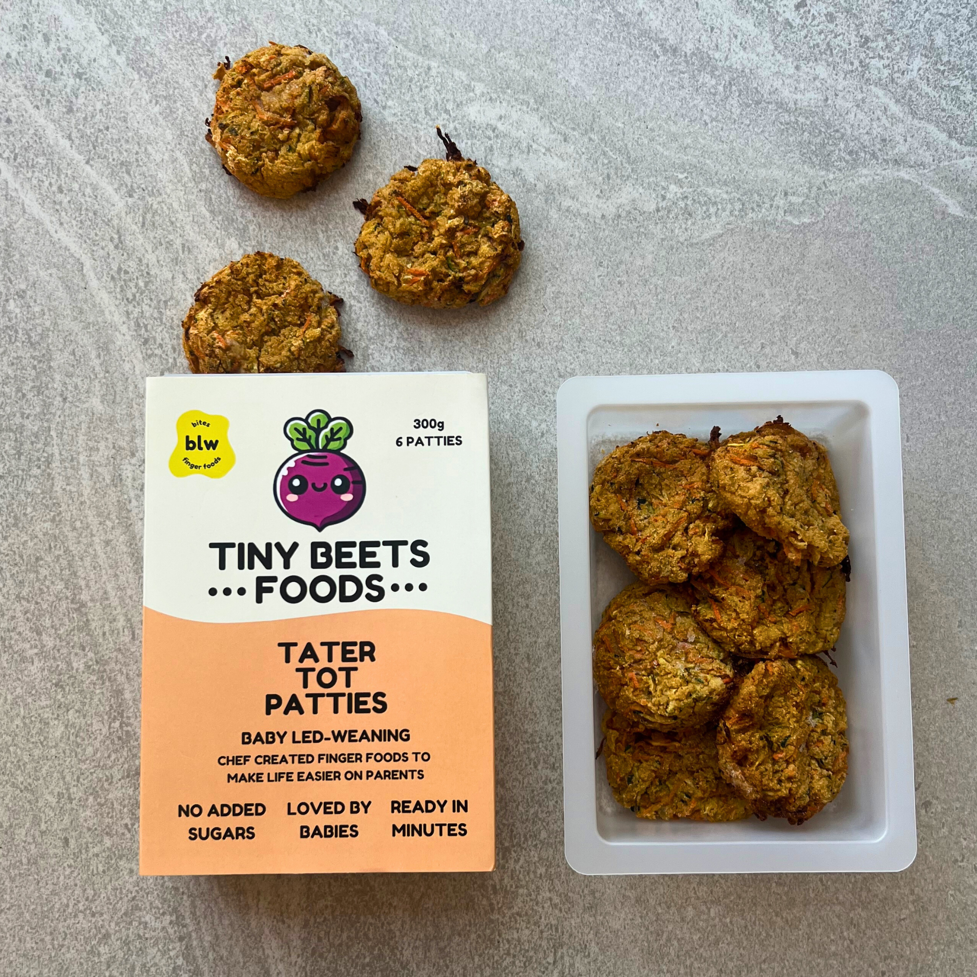 Veggie Tater Tot Patties BLW 6m+ | Tiny Beets Foods