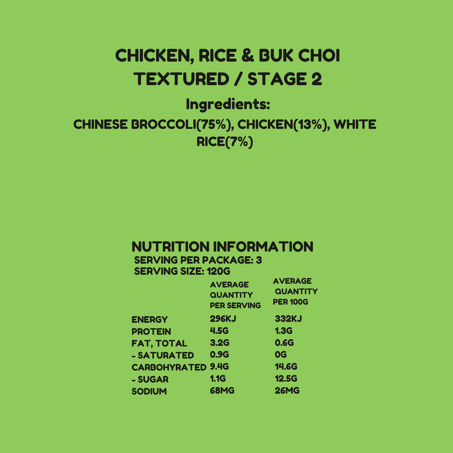 
                  
                    Chicken, Rice & Buk choi
                  
                