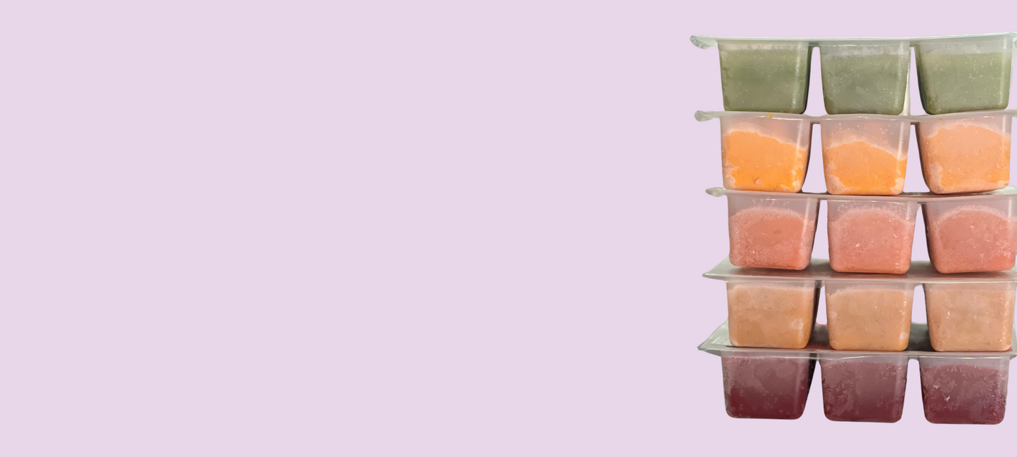 baby eating Tiny Beets frozen baby meal